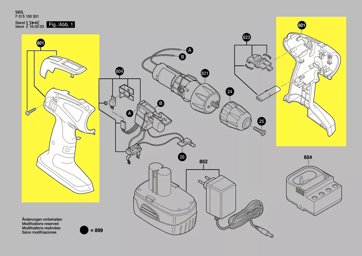Coque / boitier réf. 2610Z00858 Skil